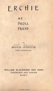 Cover of Erchie, My Droll Friend — Readin...